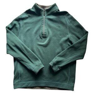 Tommy Bahama Men's Reversible Green‎ Quarter-Zip Sweater Size Large